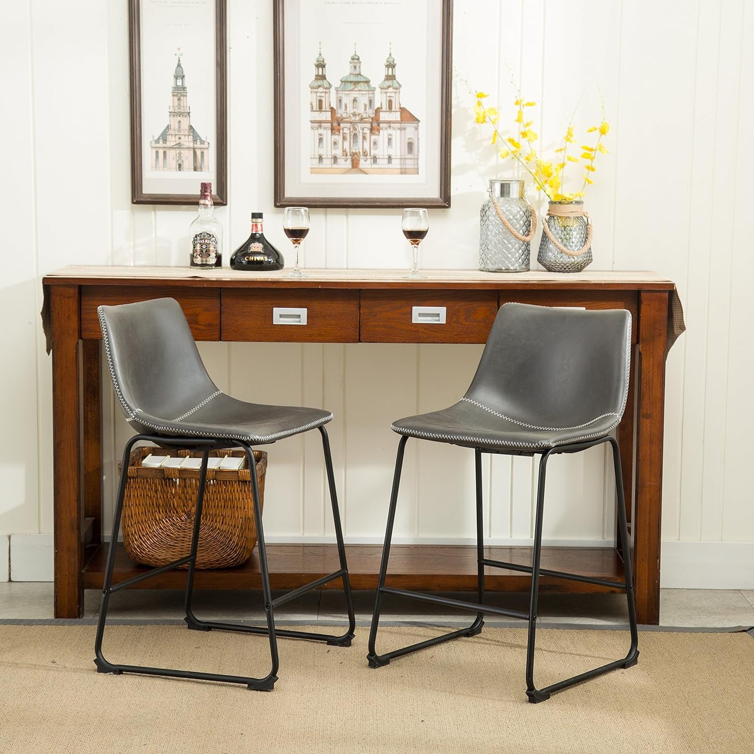Lotusville Counter Height Dining Set, Vintage Gray