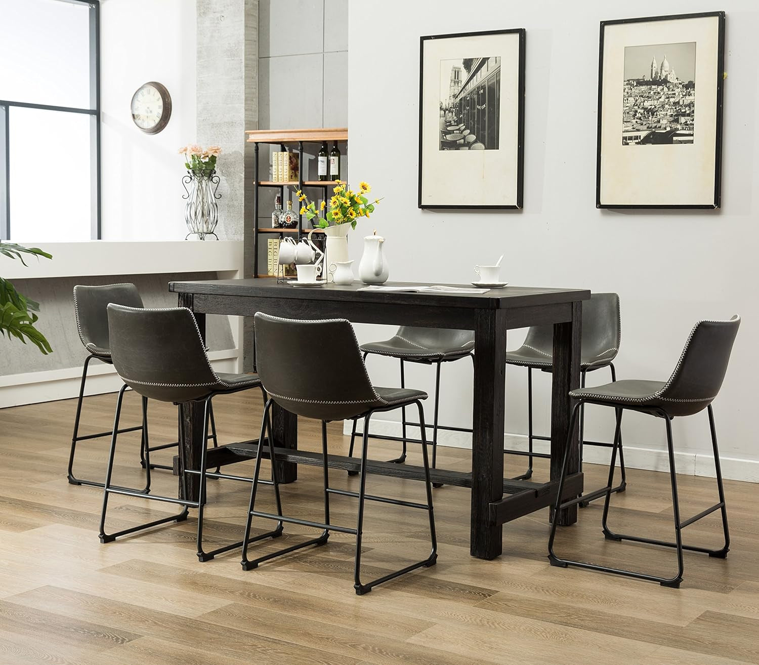 Lotusville Counter Height Dining Set, Vintage Gray