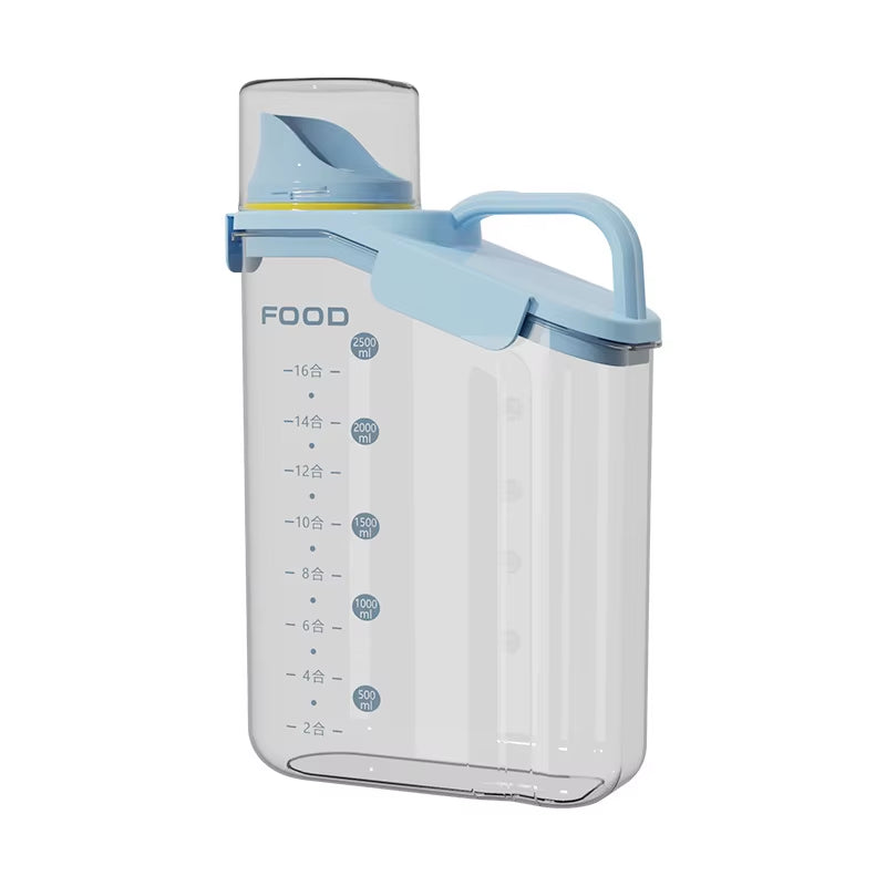 Moisture-Proof Storage Container for Grains Pet Food Snacks Transparent Sealed Food Storage Jar Kitchen Organizer for Dry Foods
