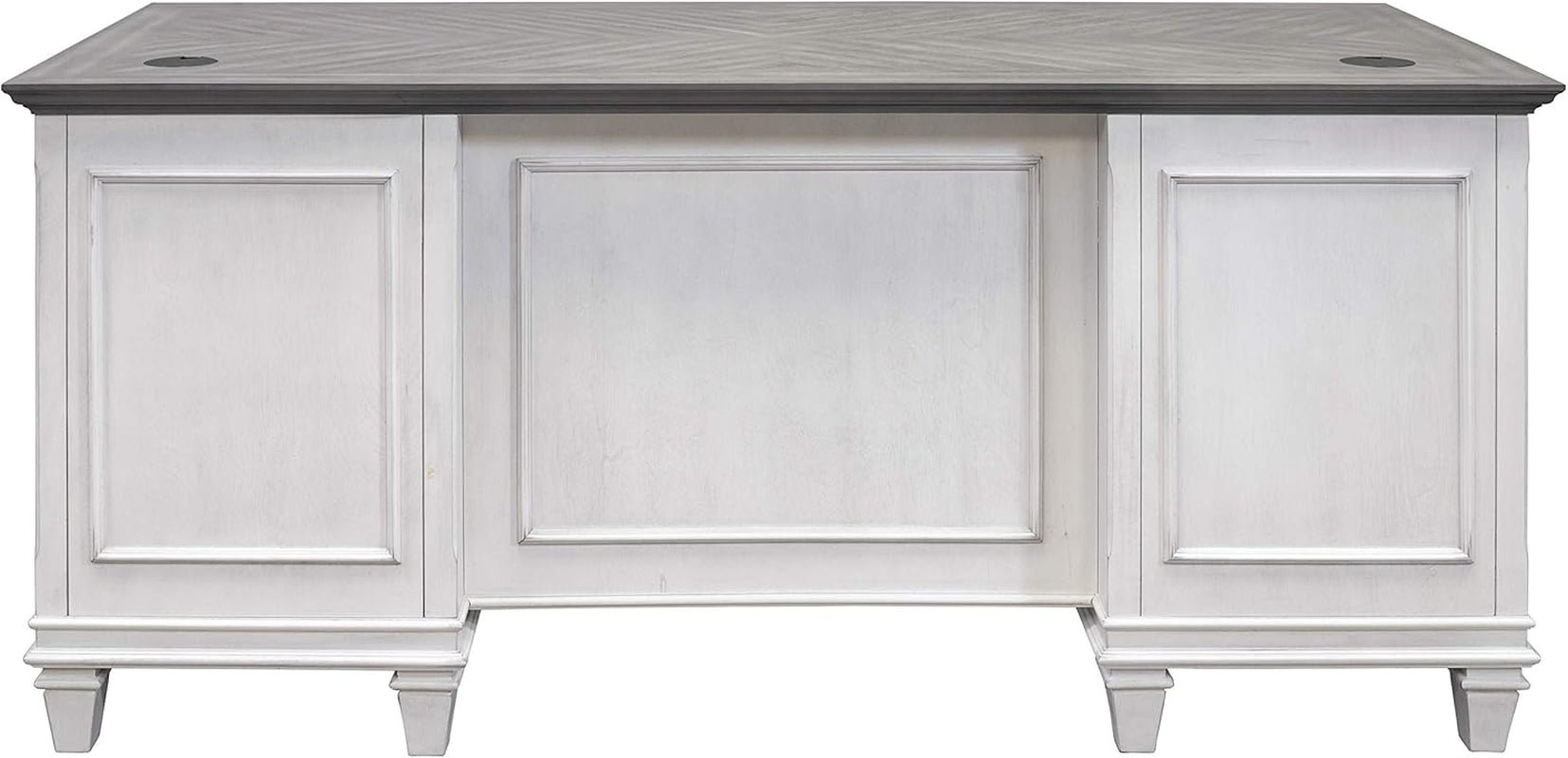 Double Pedestal Desk, White