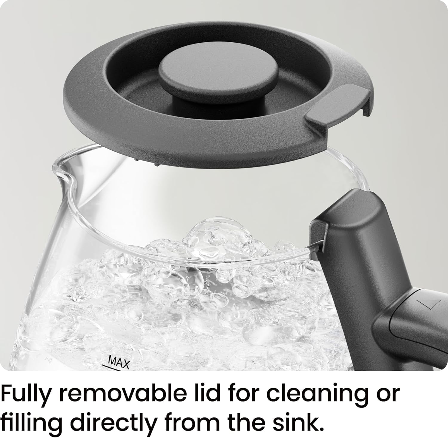 Chefman 1L Electric Glass Kettle w/ LED Indicator Light, Automatic Shutoff - Black