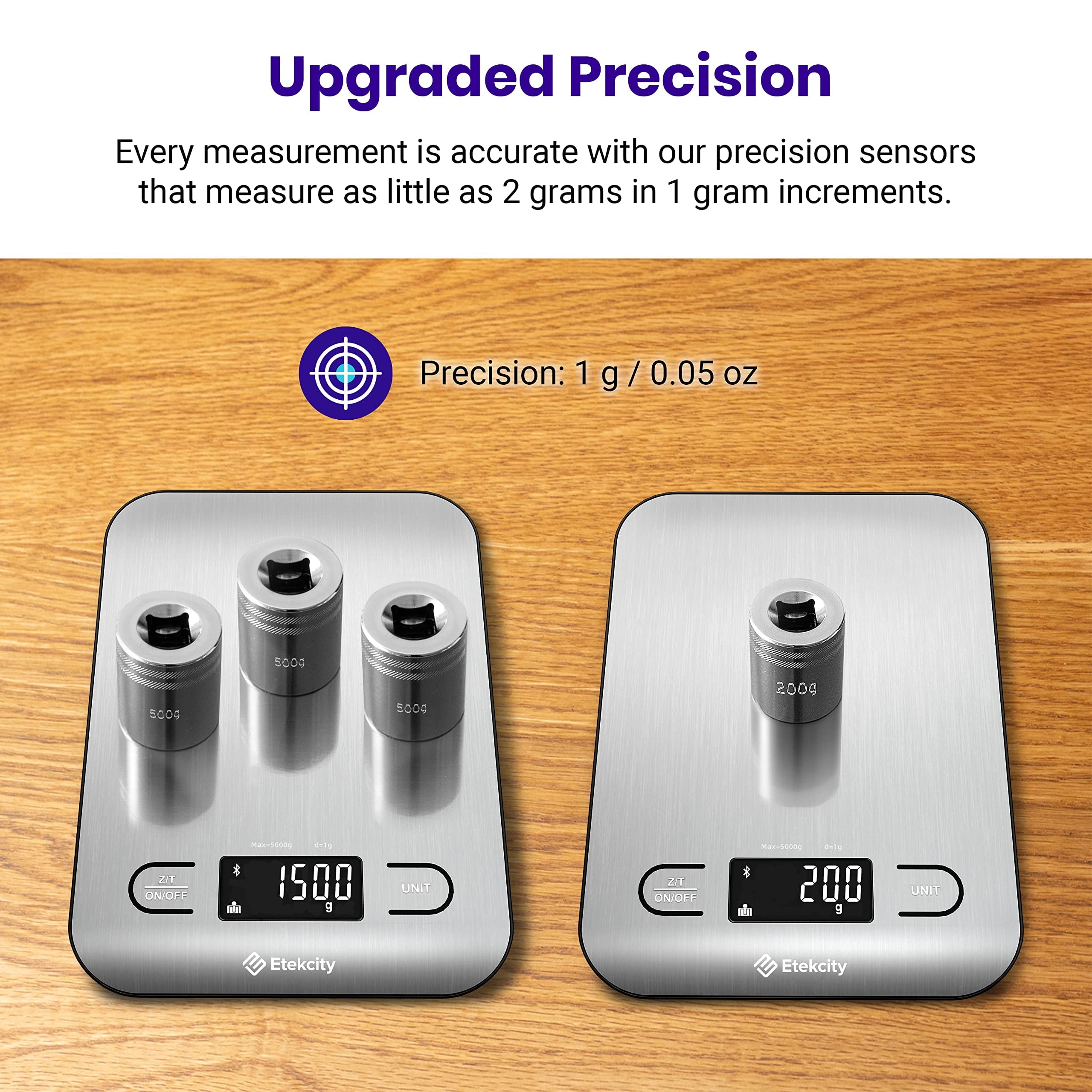 Etekcity Choice Smart Nutrition Scale Accurate Sensors Large Digital Display Kitchen Scale