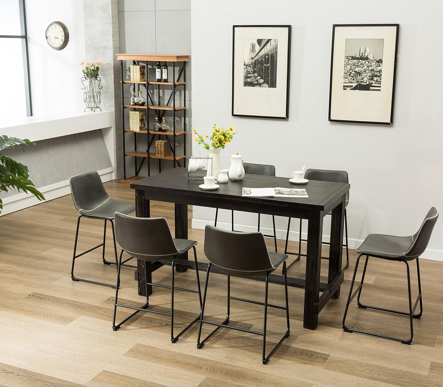Lotusville Counter Height Dining Set, Vintage Gray