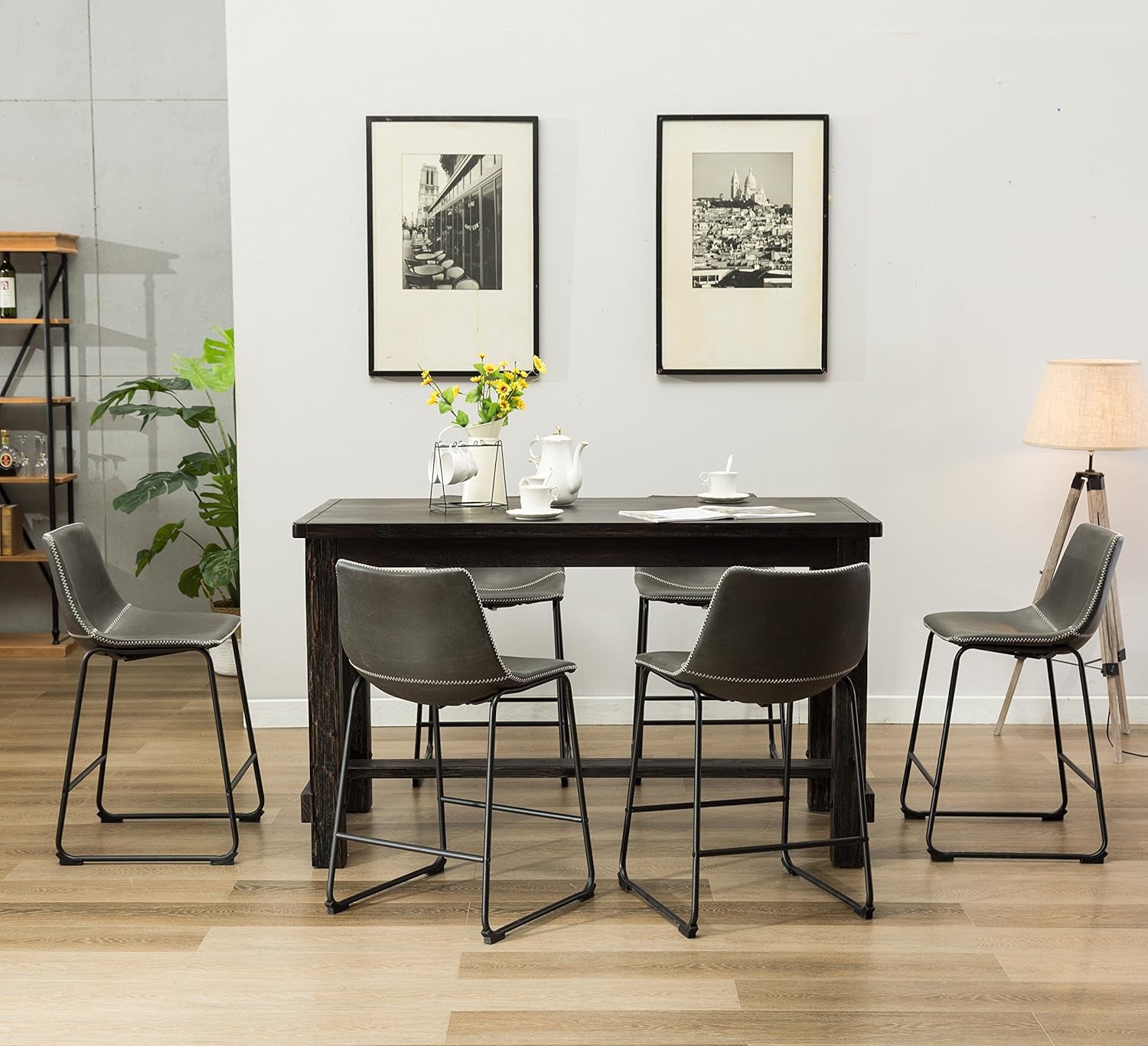 Lotusville Counter Height Dining Set, Vintage Gray