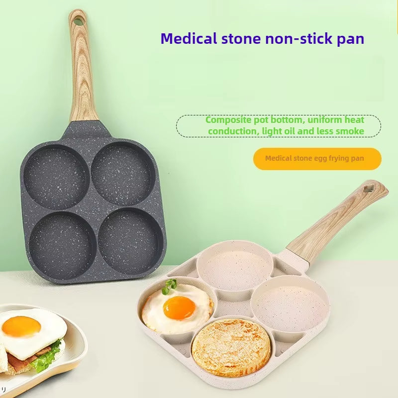 LMETJMA Egg Frying Pan Nonstick Pancake Pans 4-Cups Cookware Pancake Pan Egg Pan Suitable for Gas Stove Induction Cooker JT87