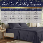 100% Viscose Derived from Bamboo Sheets Queen Size 4Pcs - Ultra Soft & Luxuriously Cooling, 17" Deep Pocket, Double Stitching, Perfect for Hot Sleepers - Queen Bed Sheets (Grey)