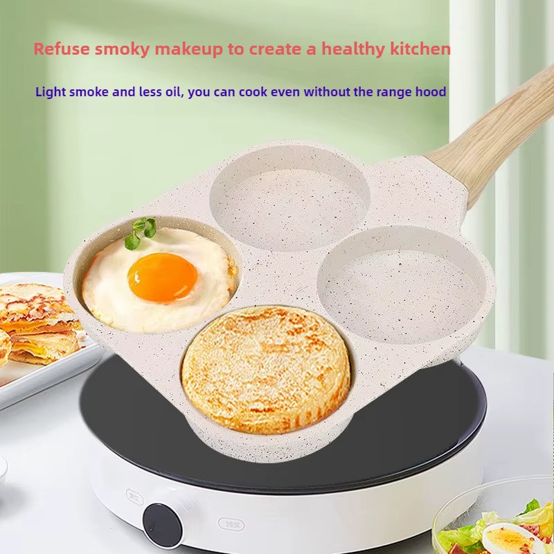 LMETJMA Egg Frying Pan Nonstick Pancake Pans 4-Cups Cookware Pancake Pan Egg Pan Suitable for Gas Stove Induction Cooker JT87