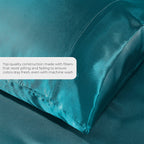 Satin Sheets King [4-Piece, Teal] Hotel Luxury Silky Bed Sheets - Extra Soft 1800 Microfiber Sheet Set, Wrinkle, Fade, Deep Pocket Fitted Sheet, Flat Sheet, Pillow Cases