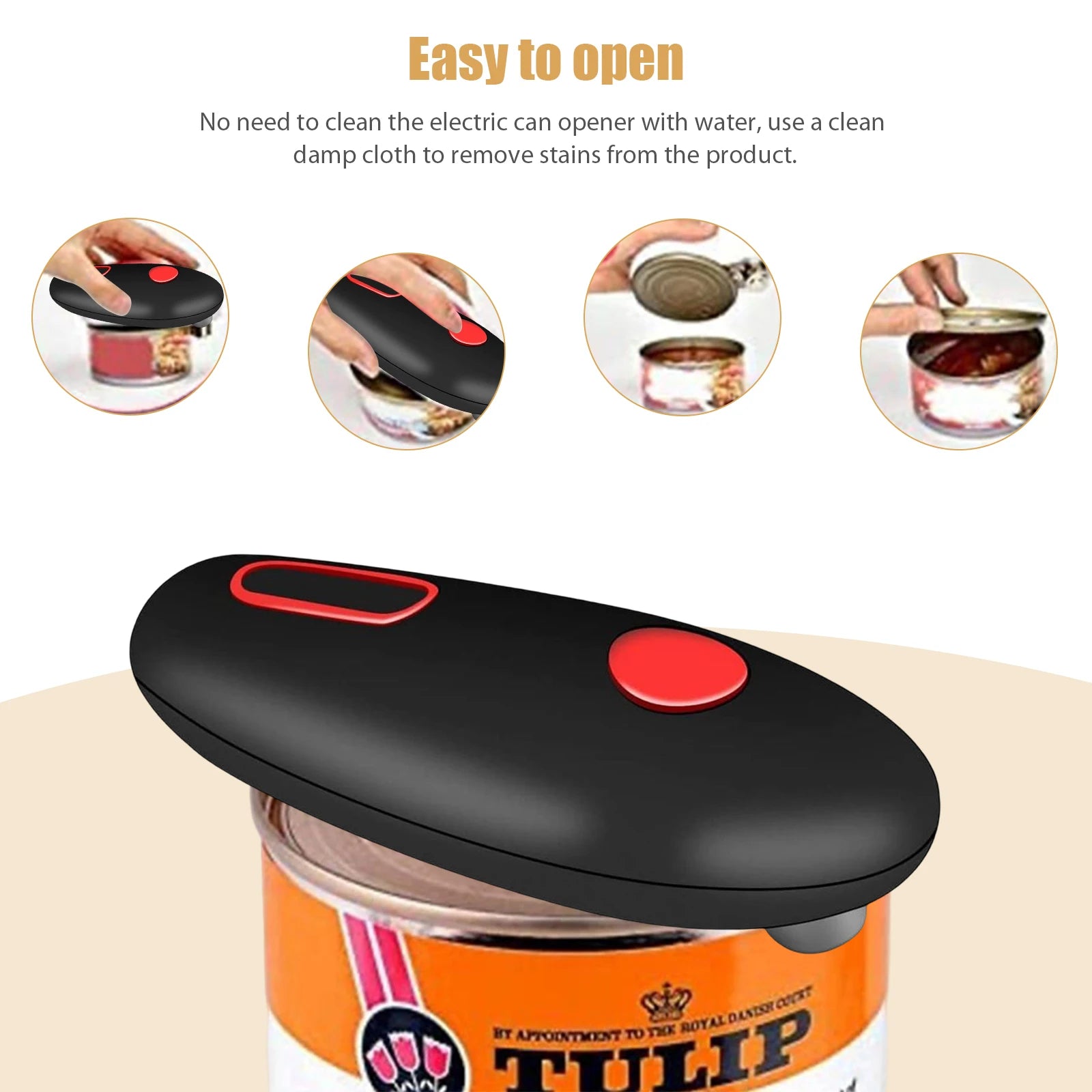 Electric/Manual Jar Opener Automatic Bottle Opener Battery Operated Tin Opener One Touch for Weak Hands for All Kinds of Jars