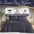 100% Viscose Derived from Bamboo Sheets Queen Size 4Pcs - Ultra Soft & Luxuriously Cooling, 17" Deep Pocket, Double Stitching, Perfect for Hot Sleepers - Queen Bed Sheets (Grey)