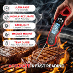 Alpha Grillers Meat Thermometer Digital - Instant Read Food Thermometer for Cooking Grilling Air Fryer Griddle Probe Kitchen Gadgets Essentials BBQ Accessories Grill Gifts for Men Him Dad Fathers Day