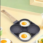 LMETJMA Egg Frying Pan Nonstick Pancake Pans 4-Cups Cookware Pancake Pan Egg Pan Suitable for Gas Stove Induction Cooker JT87