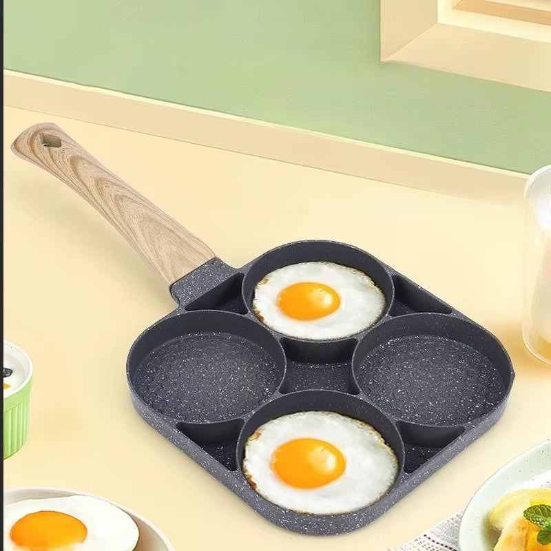 LMETJMA Egg Frying Pan Nonstick Pancake Pans 4-Cups Cookware Pancake Pan Egg Pan Suitable for Gas Stove Induction Cooker JT87