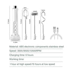 Wireless Rechargeable Electric Milk Frother 3 Speeds Handheld Foam Maker Latte Cappuccino Hot Chocolate USB Rechargea Home