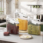 Moisture-Proof Storage Container for Grains Pet Food Snacks Transparent Sealed Food Storage Jar Kitchen Organizer for Dry Foods