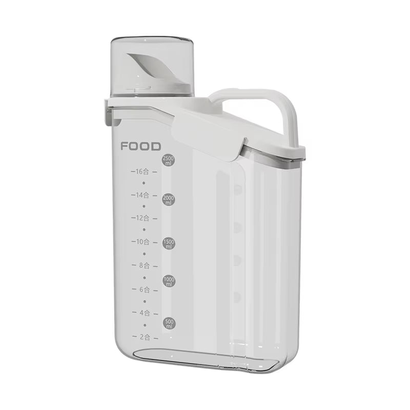 Moisture-Proof Storage Container for Grains Pet Food Snacks Transparent Sealed Food Storage Jar Kitchen Organizer for Dry Foods