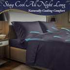 100% Viscose Derived from Bamboo Sheets Queen Size 4Pcs - Ultra Soft & Luxuriously Cooling, 17" Deep Pocket, Double Stitching, Perfect for Hot Sleepers - Queen Bed Sheets (Grey)