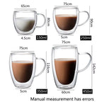 Heat Resistant Double Wall Glass Cup 80-650Ml Beer Milk Coffee Water Cups Transparent Cup Wholesale Glass Drinkware Mug Set Gift